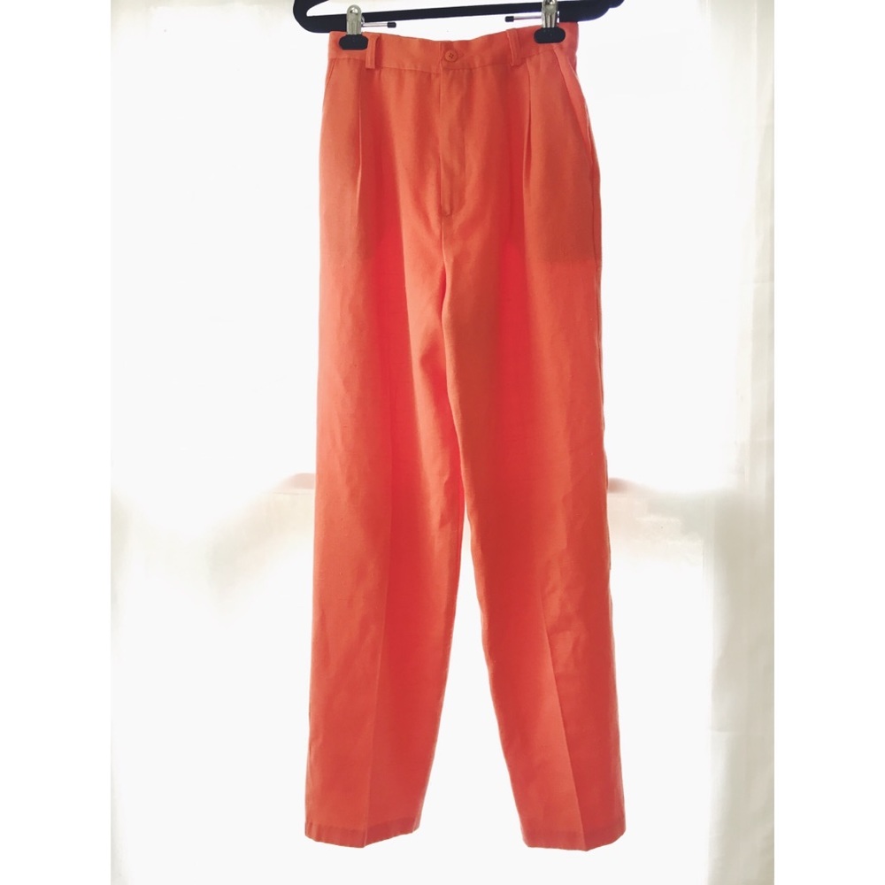 tangerine high waisted trousers